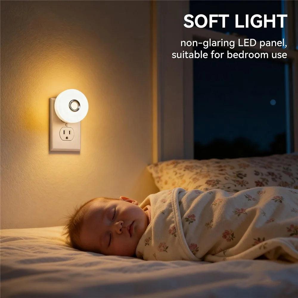 3 Color Temperatures Touch Sensor Night Light Eye-Caring Bedside Lamp Rechargeable Portable for Bedroom Study - EU Plug - 4