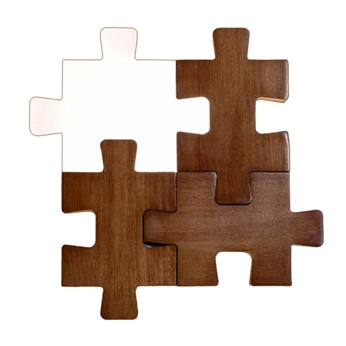 12W 3 Color Wooden Block Wall Lamp Modern Minimalist LED Bedside Light for Bedroom Hallway - 1