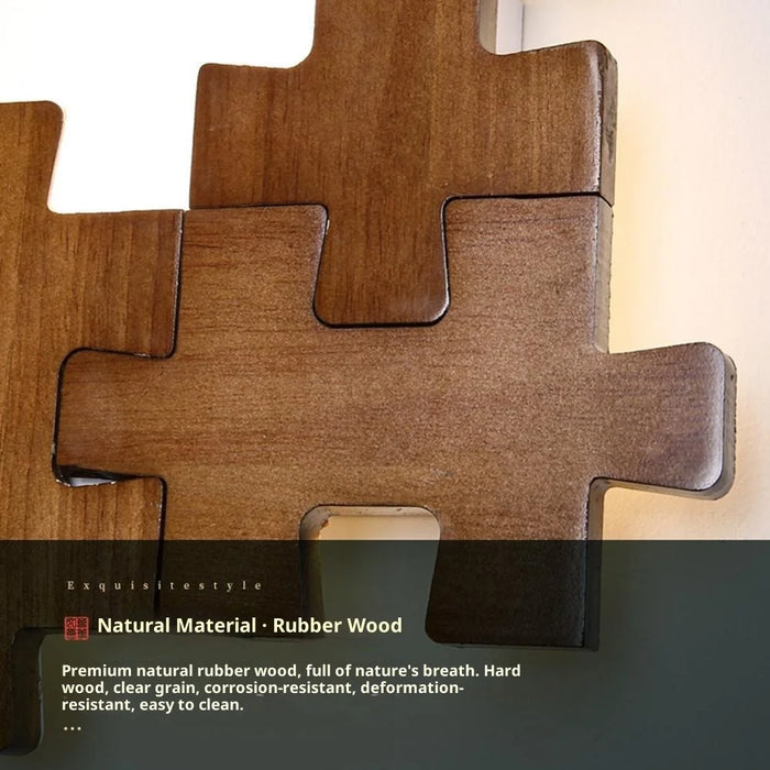 12W 3 Color Wooden Block Wall Lamp Modern Minimalist LED Bedside Light for Bedroom Hallway - 7