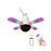 Indoor Music Light Bluetooth-Compatible Mini Four-Leaf Lamp Wireless Color Changing Atmosphere Light for Home - Star Sky - 1