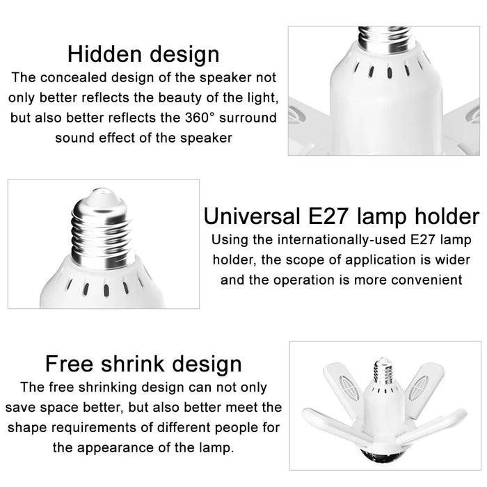 Indoor Music Light Bluetooth-Compatible Mini Four-Leaf Lamp Wireless Color Changing Atmosphere Light for Home - Star Sky - 5