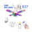 Indoor Music Light Bluetooth-Compatible Mini Four-Leaf Lamp Wireless Color Changing Atmosphere Light for Home - Star Sky - 7