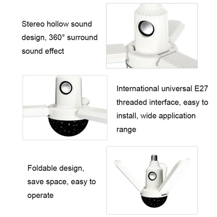 Bluetooth-compatible Star Projector Light with Music Speaker Indoor RGB Color Changing Atmosphere Lamp - 5