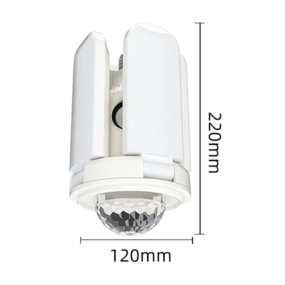 Small Magic Ball Projector Light RGB Color Changing E27 Four-Leaf Folding Ceiling Lamp Bluetooth-compatible Speaker - 6