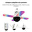 Large Star Projector Lamp E27 Four-Leaf Folding RGB Color Changing Ceiling Light Bluetooth-compatible Speaker with Remote Control - 4