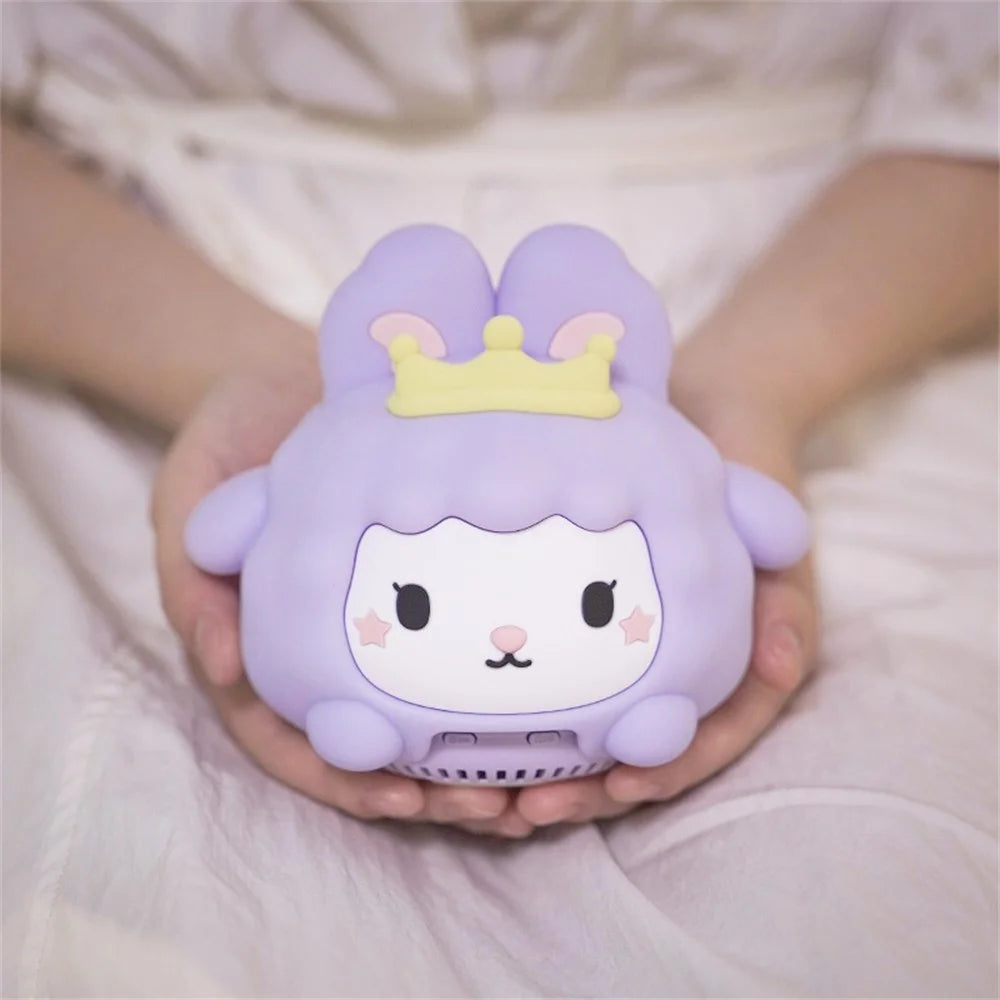 ICARER FAMILY Purple Moon Rabbit White Noise Night Light Speaker Bluetooth-Compatible Remote Control Speaker with 7-Color Gradient Atmosphere Light TWS Pairing - 5