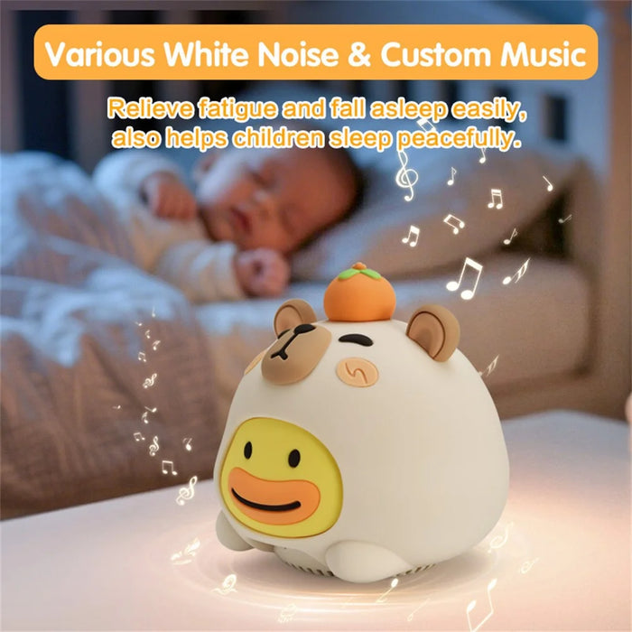 ICARER FAMILY DONO Duck White Noise Night Light Speaker Bluetooth-Compatible Remote Control Speaker with 7-Color Gradient Atmosphere Light TWS Pairing - 4