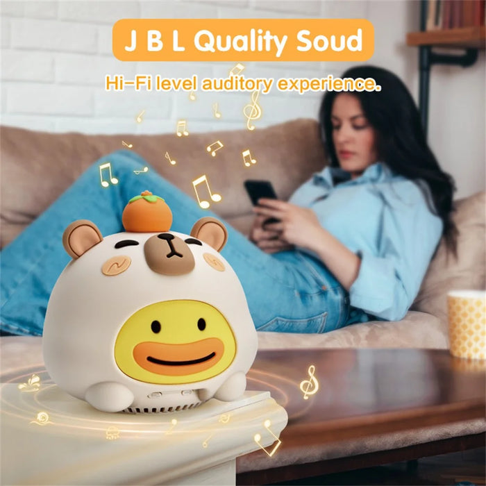 ICARER FAMILY DONO Duck White Noise Night Light Speaker Bluetooth-Compatible Remote Control Speaker with 7-Color Gradient Atmosphere Light TWS Pairing - 6
