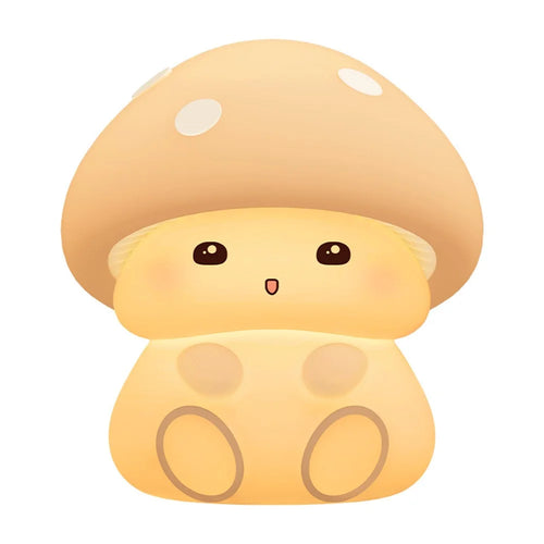 ICARER FAMILY Mushroom Tap Light Silicone Night Light Touch Control with 3 Brightness Levels / Timer Function - 1