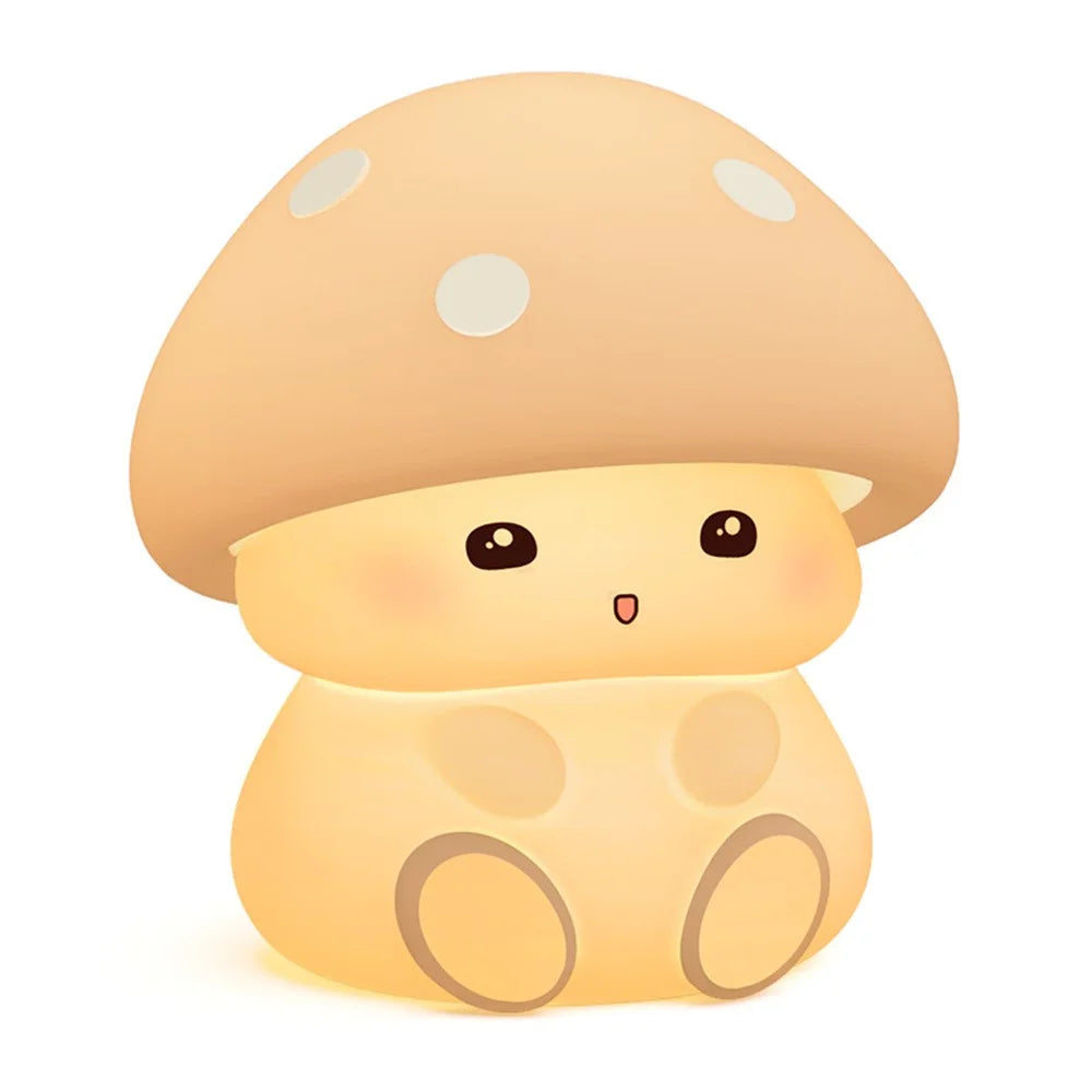 ICARER FAMILY Mushroom Tap Light Silicone Night Light Touch Control with 3 Brightness Levels / Timer Function - 2