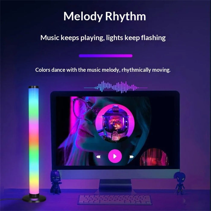 KBB-3 Music Rhythm Ambient Lamp 360° Full Glow Sound Reactive Light for Computer Desktop Night Light - 3
