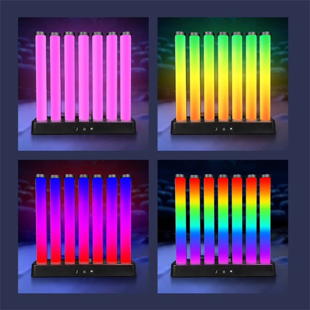 KBB-50 Single Button RGB Gaming Sound Reactive Light Desktop Ambient Lamp for Bedroom Night Light - 7