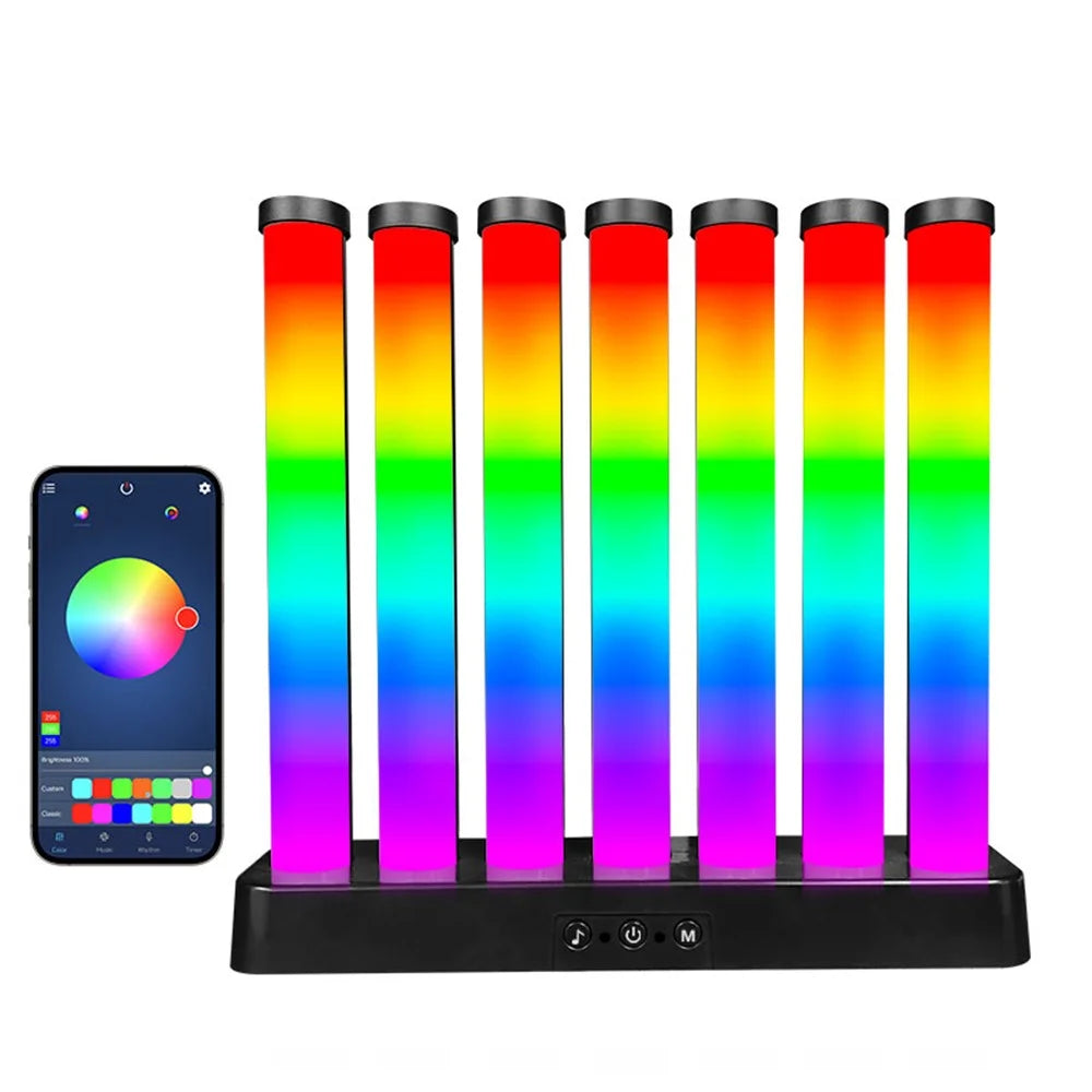 KBB-50 RGB Gaming Ambient Light Desktop Sound Reactive Rhythm Lamp with Button / Bluetooth-Compatible APP Control for Bedroom - 1
