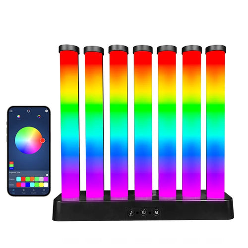 KBB-50 RGB Gaming Ambient Light Desktop Sound Reactive Rhythm Lamp with Button / Bluetooth-Compatible APP Control for Bedroom - 1
