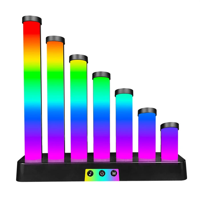 KBB-51 Button-Controlled RGB Ambient Light Bluetooth-Compatible APP Sound Reactive Lamp for Gaming Desktop - 1