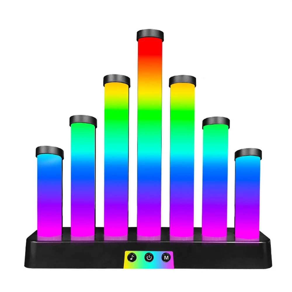 KBB-52 Sound Reactive Rhythm Lamp RGB Gaming Ambient Light with Button Control for Study Bedroom Desktop - 1