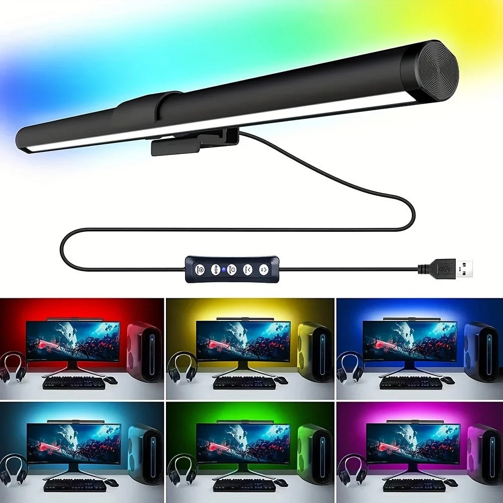 KBB-53 40cm RGB Color-Changing Monitor Light Eye-Caring LED Hanging Lamp with 3-Color Modes for Office Reading - 2