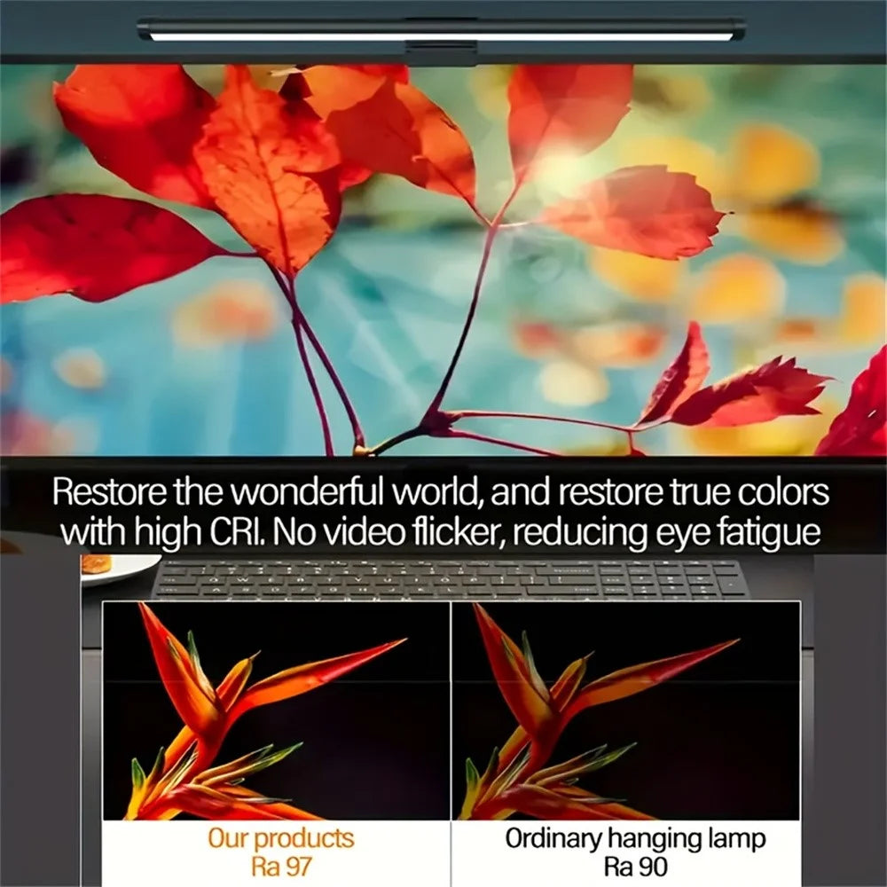 KBB-53 40cm RGB Color-Changing Monitor Light Eye-Caring LED Hanging Lamp with 3-Color Modes for Office Reading - 6