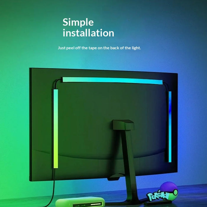 KBB-54 24 inch LED Gaming RGB Ambient Light Strip Silicone Flexible Stick-on Lamp with Wired  /  Remote  /  APP Control for Computer - 6