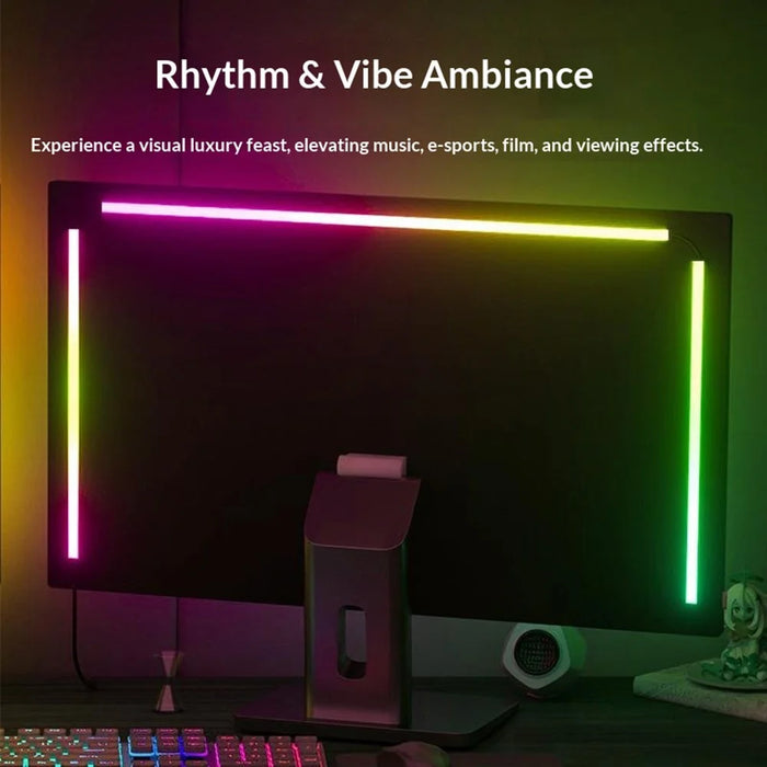 KBB-54 Single Wired Control 24 inch LED Gaming RGB Ambient Light Strip Silicone Flexible Stick-on Light for Computer - 6
