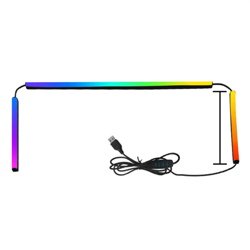 KBB-54A Single Wired Control 32 inch LED Gaming RGB Ambient Light Strip Silicone Flexible Stick-on Light for Computer - 1