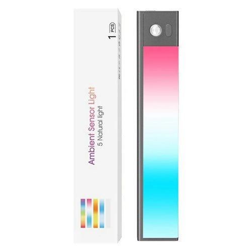 L1-021 23.3cm RGB Cabinet Light Magnetic Human Motion Sensor Smart Wall Lamp Long Night Light for Home - Tarnish - 1