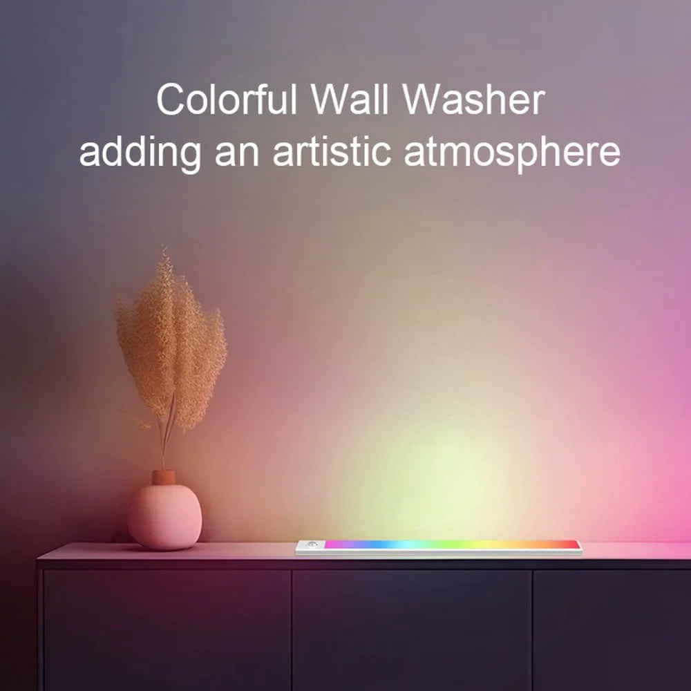 L1-021 23.3cm RGB Cabinet Light Magnetic Human Motion Sensor Smart Wall Lamp Long Night Light for Home - Tarnish - 6
