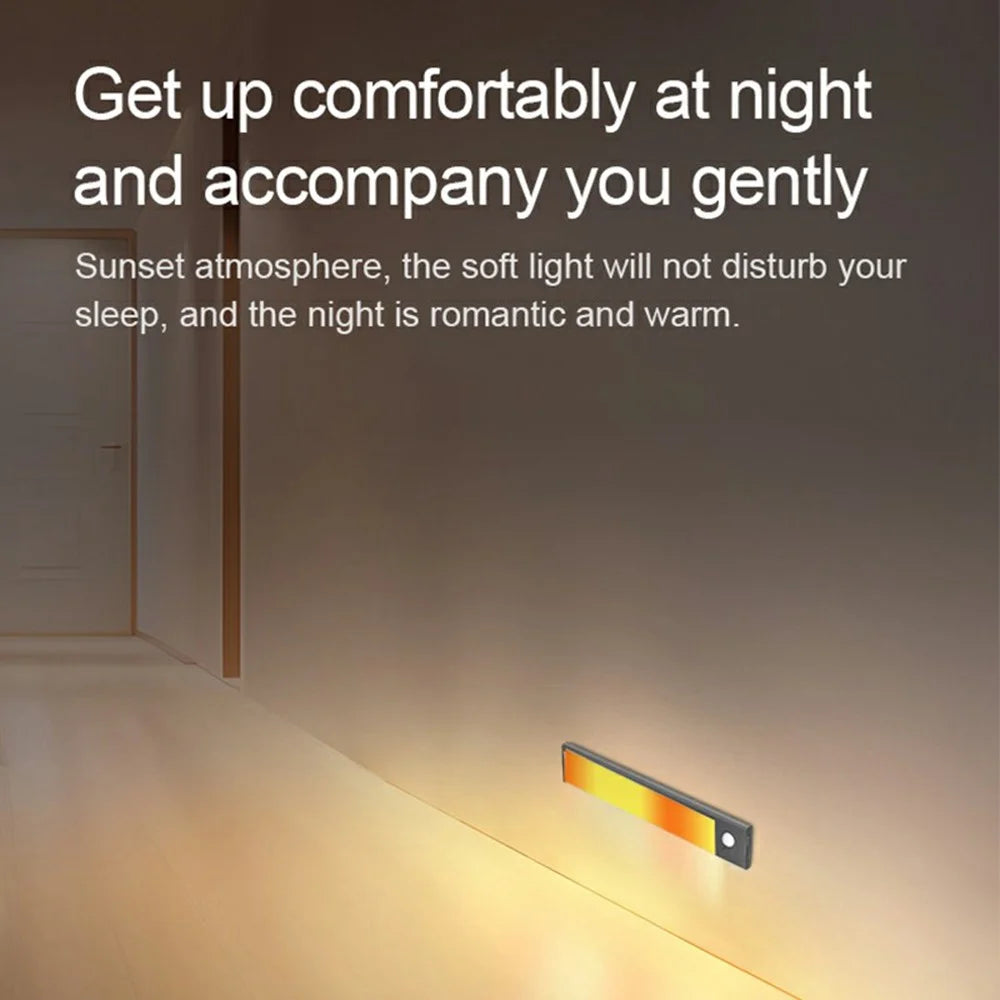 L1-021 2Pcs 23.3cm RGB Cabinet Light Magnetic Human Motion Sensor Smart Wall Lamp Long Night Light for Home - Tarnish - 6