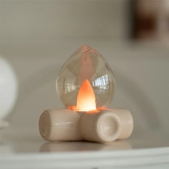 Campfire Table Lamp Ambient Light Bedside Decorative Flame Effect LED Night Light for Bedroom / Bar / Hotel - 2