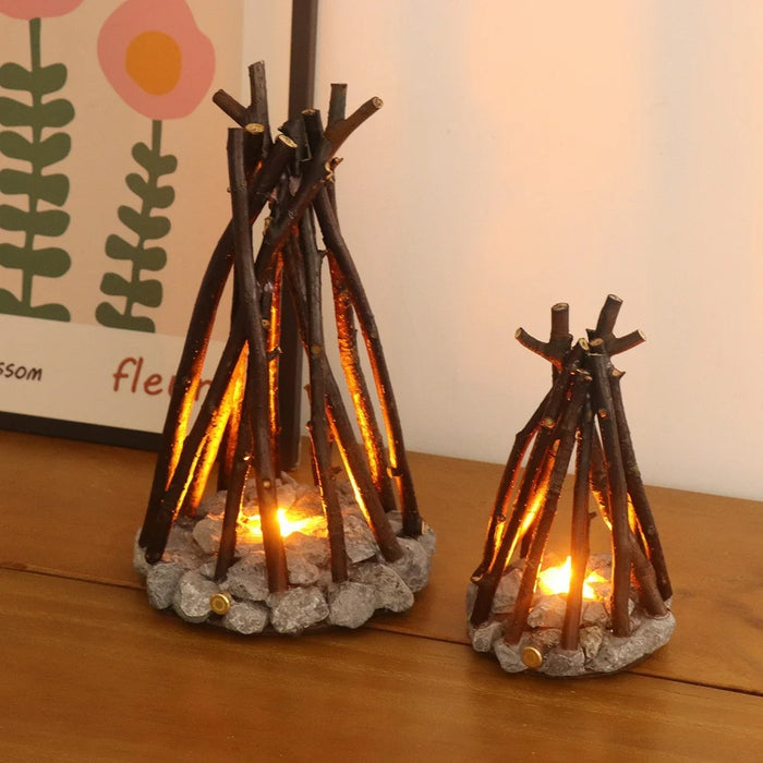 90 x 90 x 160mm Creative LED Campfire Night Light Stone Tree Branch Design Decorative Table Lamp for Bedroom / Living Room - 6