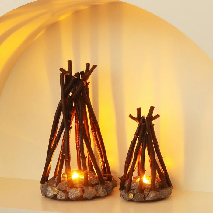 90 x 90 x 160mm Creative LED Campfire Night Light Stone Tree Branch Design Decorative Table Lamp for Bedroom / Living Room - 7