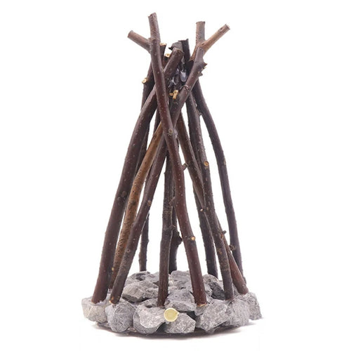 130 x 130 x 245mm Creative LED Campfire Night Light Stone Tree Branch Design Decorative Table Lamp for Bedroom / Living Room - 1