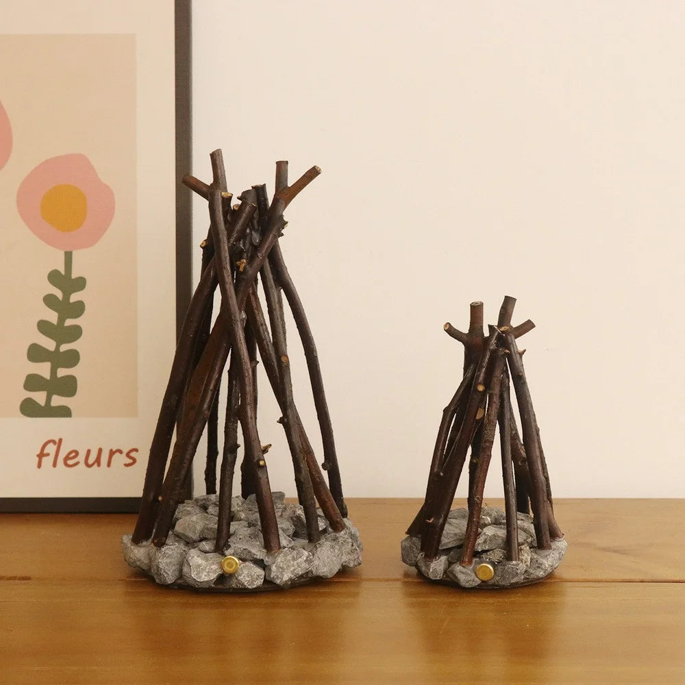 130 x 130 x 245mm Creative LED Campfire Night Light Stone Tree Branch Design Decorative Table Lamp for Bedroom / Living Room - 5