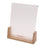Small 153 x 200 x 4mm DIY Acrylic Handwritten Note Board Wood LED Light Stand Night Light USB Powered (Warm Light) - Beech Wood Base - 1