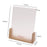 Small 153 x 200 x 4mm DIY Acrylic Handwritten Note Board Wood LED Light Stand Night Light USB Powered (Warm Light) - Beech Wood Base - 5