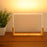 Large 203×150×4mm DIY Acrylic Handwritten Note Board Wood LED Light Stand Night Light USB Powered (Warm Light) - Beech Wood Base - 3