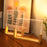 Large 203×150×4mm DIY Acrylic Handwritten Note Board Wood LED Light Stand Night Light USB Powered (Warm Light) - Beech Wood Base - 5