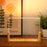 Large 203×150×4mm DIY Acrylic Handwritten Note Board Wood LED Light Stand Night Light USB Powered (Warm Light) - Beech Wood Base - 6