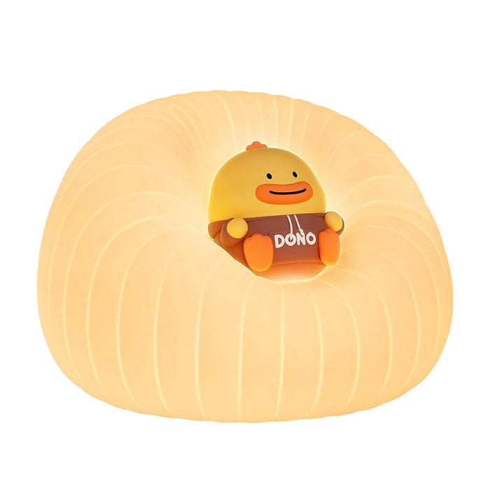 ICARER FAMILY Silicone Sofa Pat Night Light 3 Brightness Levels Timer Function Patting Lamp - Beige - 2