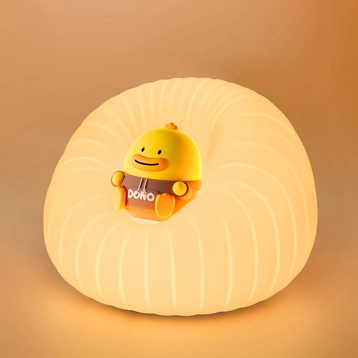 ICARER FAMILY Silicone Sofa Pat Night Light 3 Brightness Levels Timer Function Patting Lamp - Beige - 3