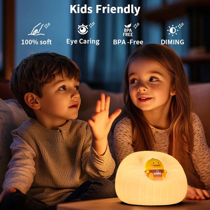 ICARER FAMILY Silicone Sofa Pat Night Light 3 Brightness Levels Timer Function Patting Lamp - Beige - 4