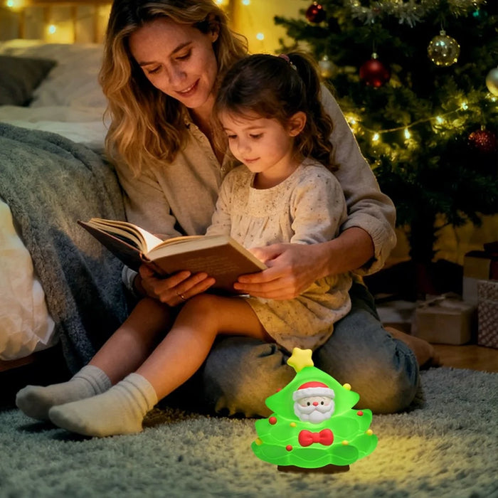 ICARER FAMILY Christmas Tree Night Light Touch Sensor 3 Brightness Levels RGB Mode Atmosphere Light - 4