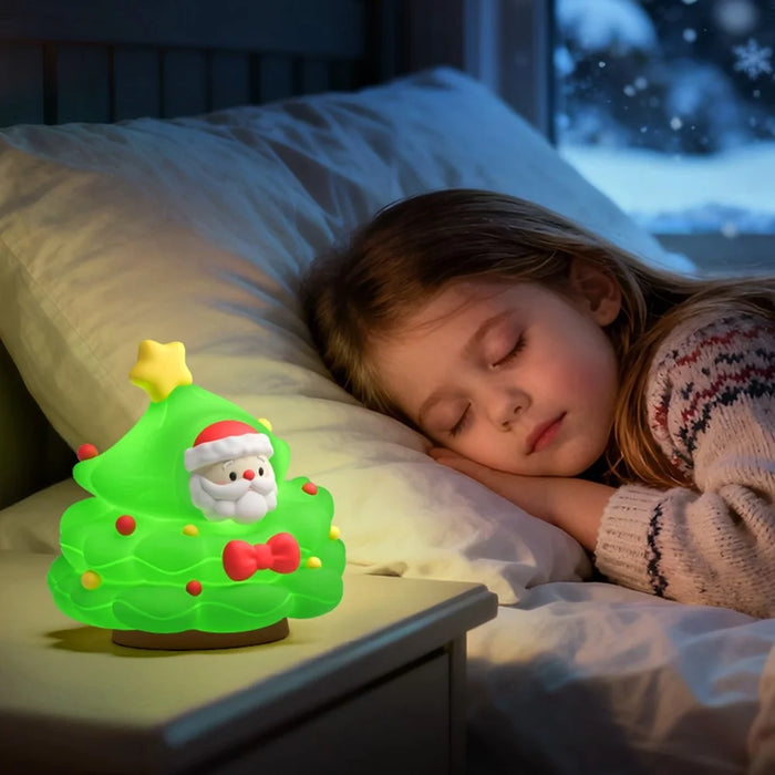 ICARER FAMILY Christmas Tree Night Light Touch Sensor 3 Brightness Levels RGB Mode Atmosphere Light - 6