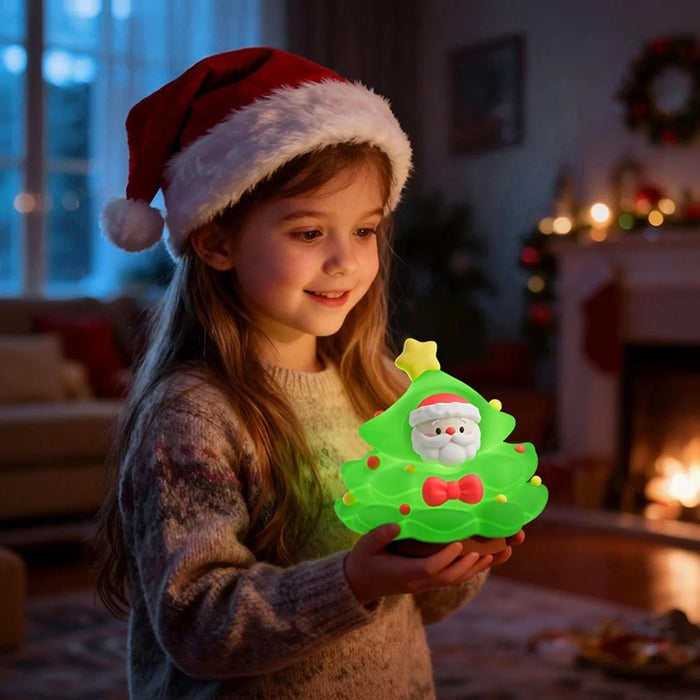 ICARER FAMILY Christmas Tree Night Light Touch Sensor 3 Brightness Levels RGB Mode Atmosphere Light - 7