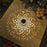 Solar Outdoor Wall Light Waterproof Mandala Pattern Motion Sensor Garden Lamp - Black - 3