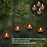 4Pcs Outdoor Solar Hanging Lanterns LED Lights Iron Wire Garden Patio Waterproof Decoration Light - Black - 2