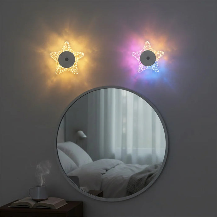 Star-shaped Night Light Motion Sensor Magnetic Base 3 Color Adjustable Ambient Wall Light - 3