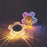 Cherry Blossom Shaped Night Light Motion Sensor Magnetic Base 3 Color Adjustable Ambient Wall Light - 1