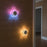 Cherry Blossom Shaped Night Light Motion Sensor Magnetic Base 3 Color Adjustable Ambient Wall Light - 2