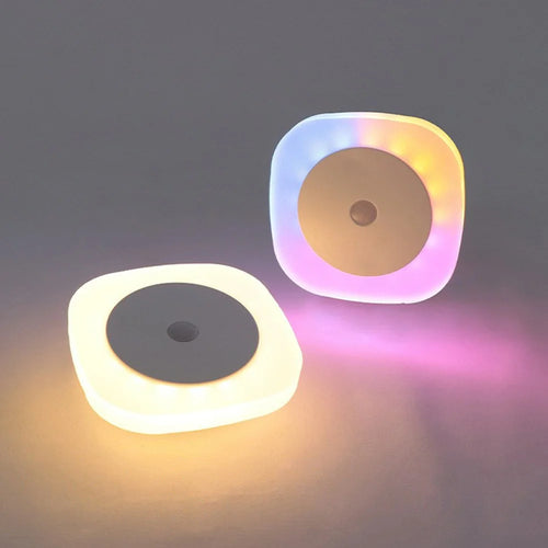 Square Night Light Motion Sensor Magnetic Base 3 Color Adjustable Ambient Wall Light - Matte / White Core - 1